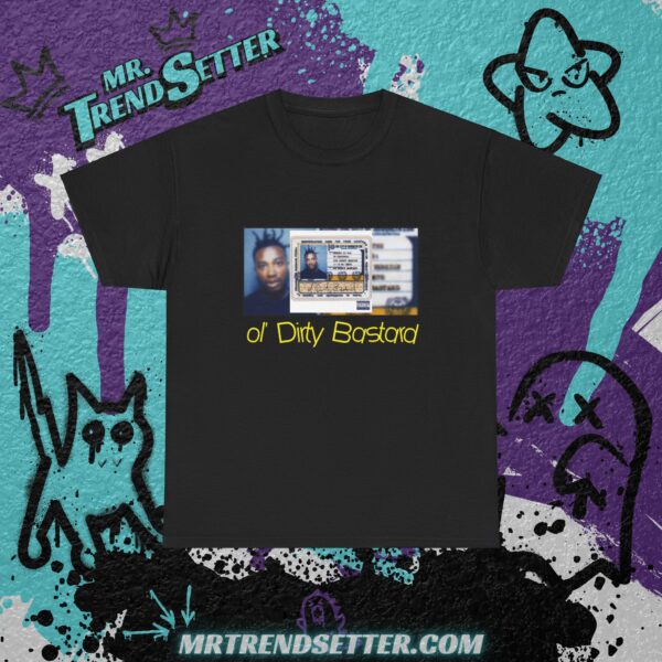 Old Dirty Bastard Hip Hop Legend Wu-Tang Clan Custom Retro Graphic Design T-Shirt - Image 3